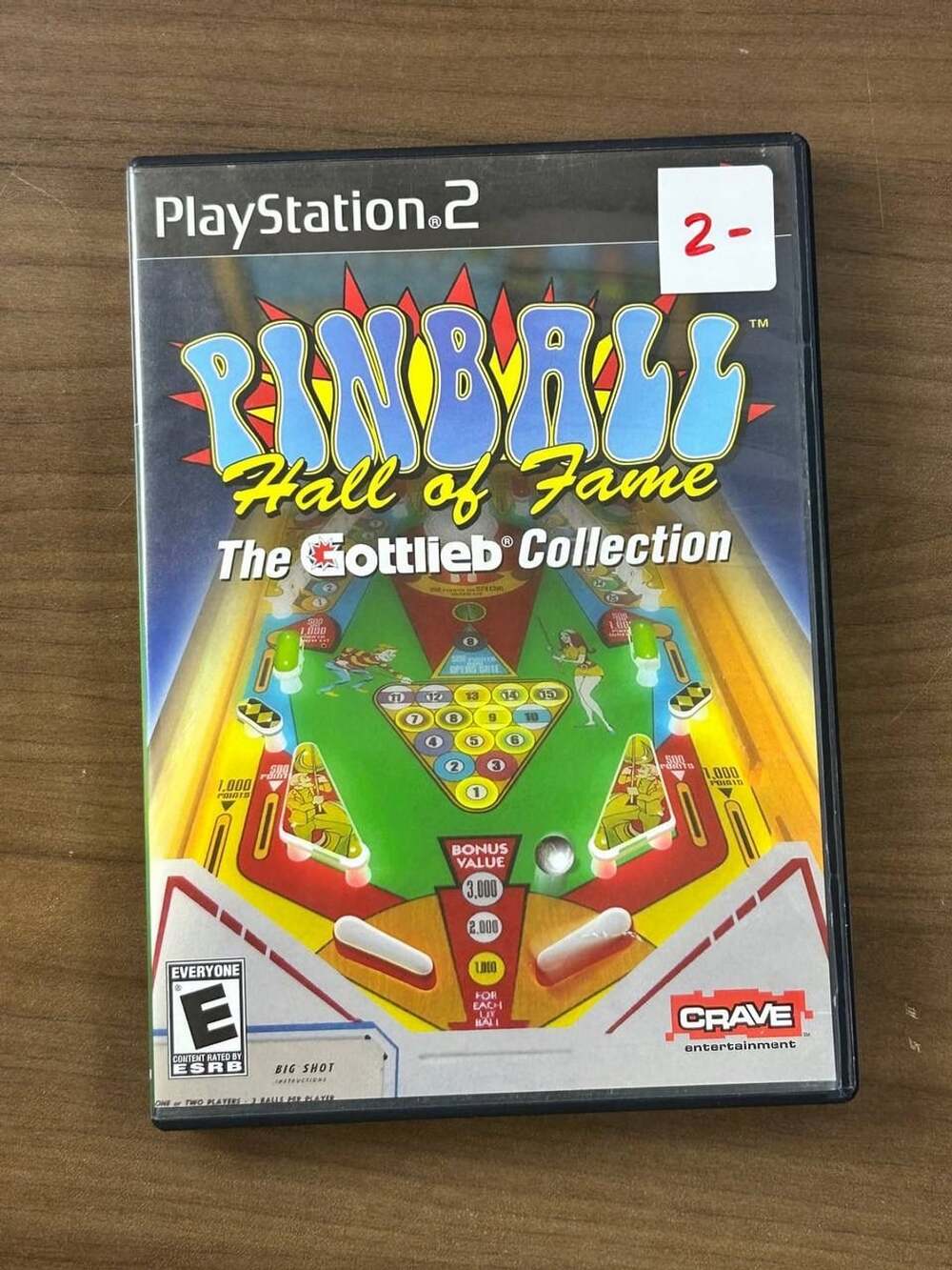 Pinball Hall of Fame The Gottlieb Collection PS2 PlayStation 2 2004 CIB Manual